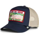lippikset-kaareva-rekka-laivastonsininen-snapback-livin-the-dream-greener-grass-the-farm-goorin-bros