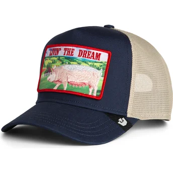 Lippikset kaareva rekka laivastonsininen snapback Livin' The Dream Greener Grass The Farm Goorin Bros.
