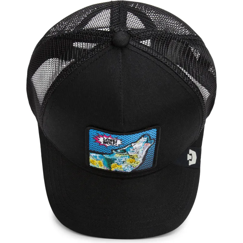 lippikset-kaareva-rekka-musta-snapback-lone-wolf-pop-art-2-the-farm-goorin-bros