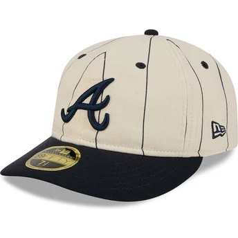 Lippikset kaareva beige istuva 59FIFTY Retro Crown Linen Atlanta Braves MLB New Era