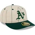 lippikset-kaareva-beige-istuva-59fifty-retro-crown-linen-oakland-athletics-mlb-new-era