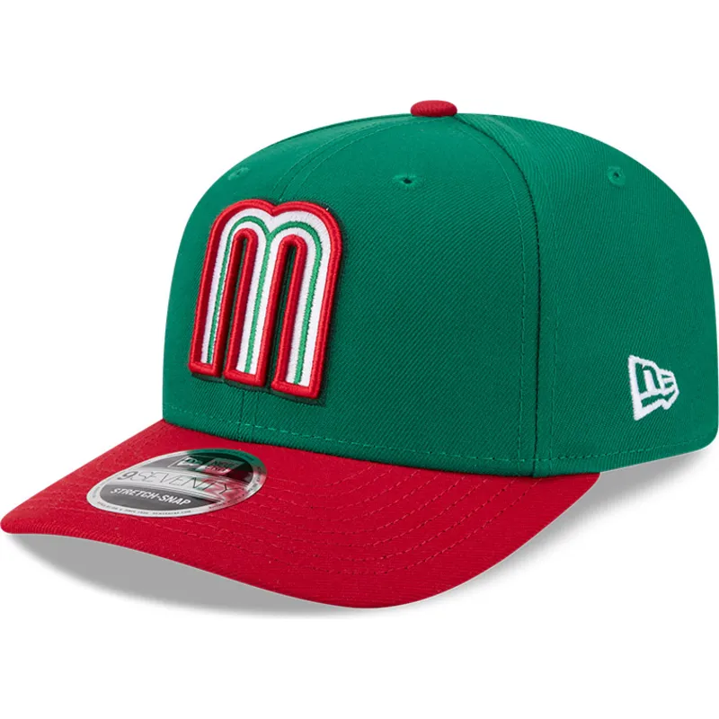 lippikset-kaareva-vihrea-snapback-9seventy-stretch-snap-mexico-2026-world-baseball-classic-world-baseball-classic-new-era