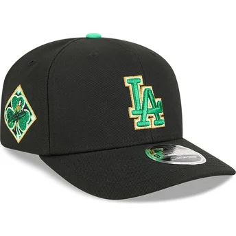New Era Curved Brim 9SEVENTY Stretch Snap Saint Patrick's Day Los Angeles Dodgers MLB Black Snapback Cap