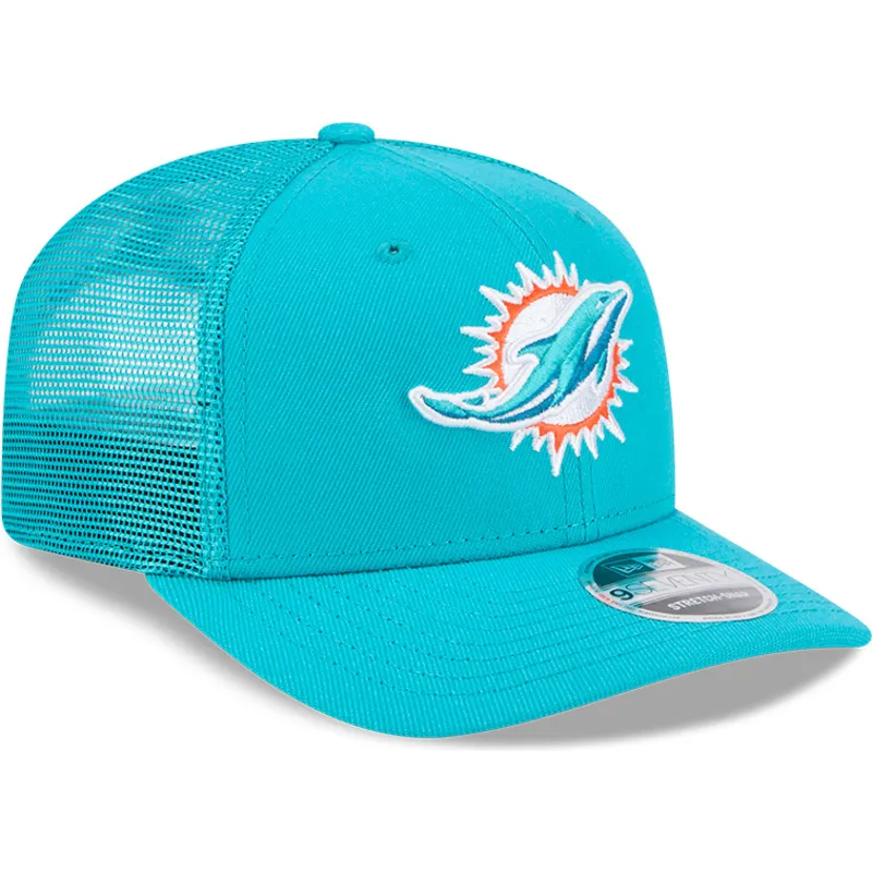 new-era-9seventy-stretch-snap-evergreen-miami-dolphins-nfl-blue-trucker-hat