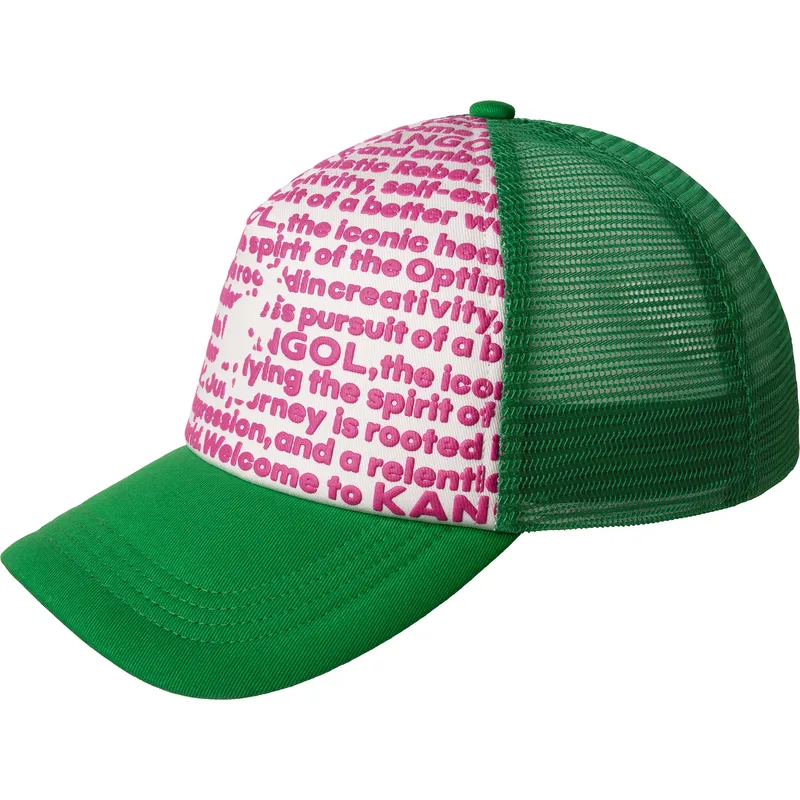 kangol-fine-print-green-trucker-hat