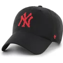 47-brand-curved-brim-clean-up-eight-bit-hero-new-york-yankees-mlb-black-adjustable-cap