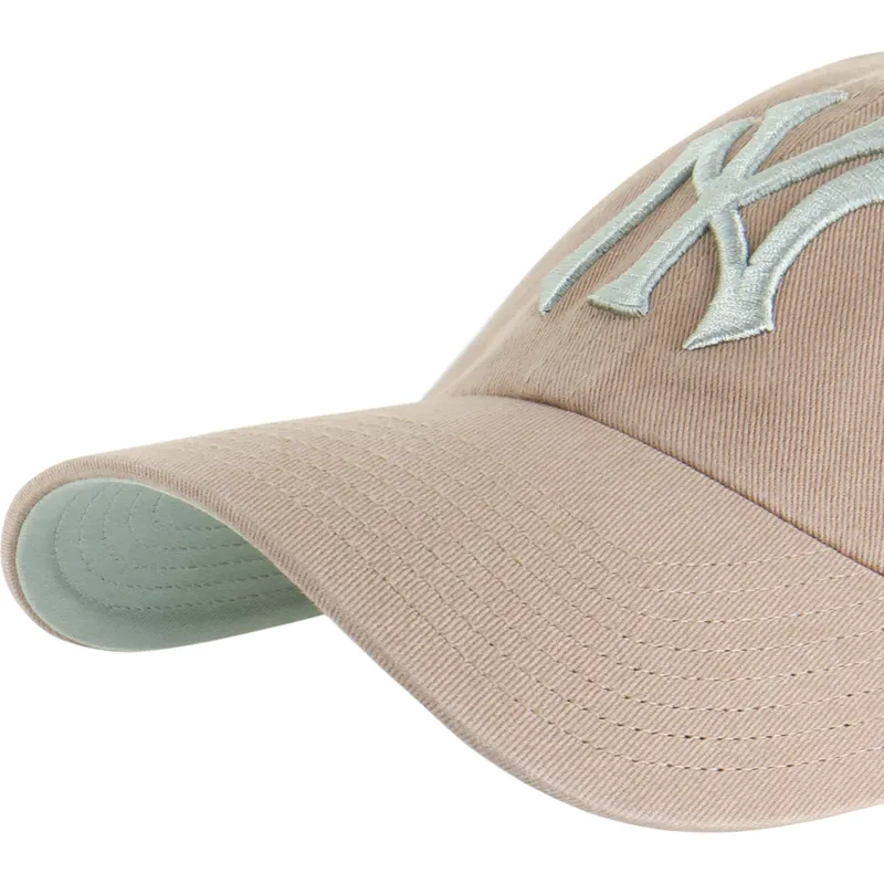 cap-kaareva-brown-adjustable-strap-clean-up-ballpark-new-york-yankees-mlb-47-brand