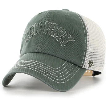 Cap kaareva green snapback Clean Up Trailer Script Mesh New York Yankees MLB 47 Brand