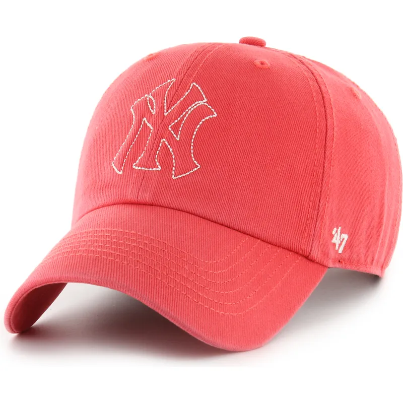 cap-kaareva-red-adjustable-strap-clean-up-trailer-new-york-yankees-mlb-47-brand cap-kaareva-red-adjustable-strap-clean-up-trailer-new-york-yankees-mlb-47-brand