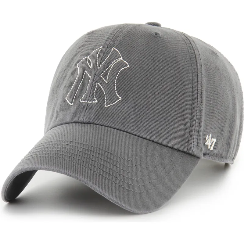 cap-kaareva-gray-adjustable-strap-clean-up-trailer-new-york-yankees-mlb-47-brand cap-kaareva-gray-adjustable-strap-clean-up-trailer-new-york-yankees-mlb-47-brand
