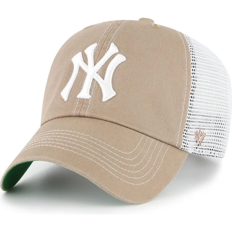 lippikset-kaareva-rekka-ruskea-snapback-clean-up-trawler-new-york-yankees-mlb-47-brand