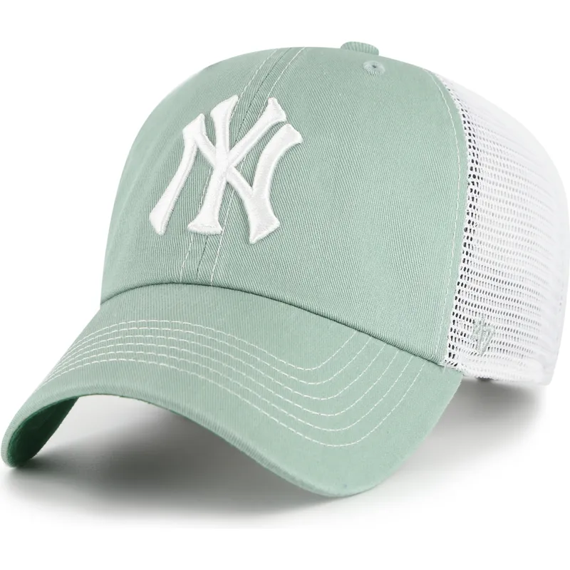 lippikset-kaareva-rekka-vihrea-snapback-clean-up-trawler-new-york-yankees-mlb-47-brand
