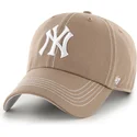 lippikset-kaareva-ruskea-saadettava-nauha-clean-up-contrast-stitch-new-york-yankees-mlb-47-brand