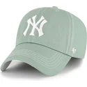 cap-kaareva-green-adjustable-strap-clean-up-contrast-stitch-new-york-yankees-mlb-47-brand