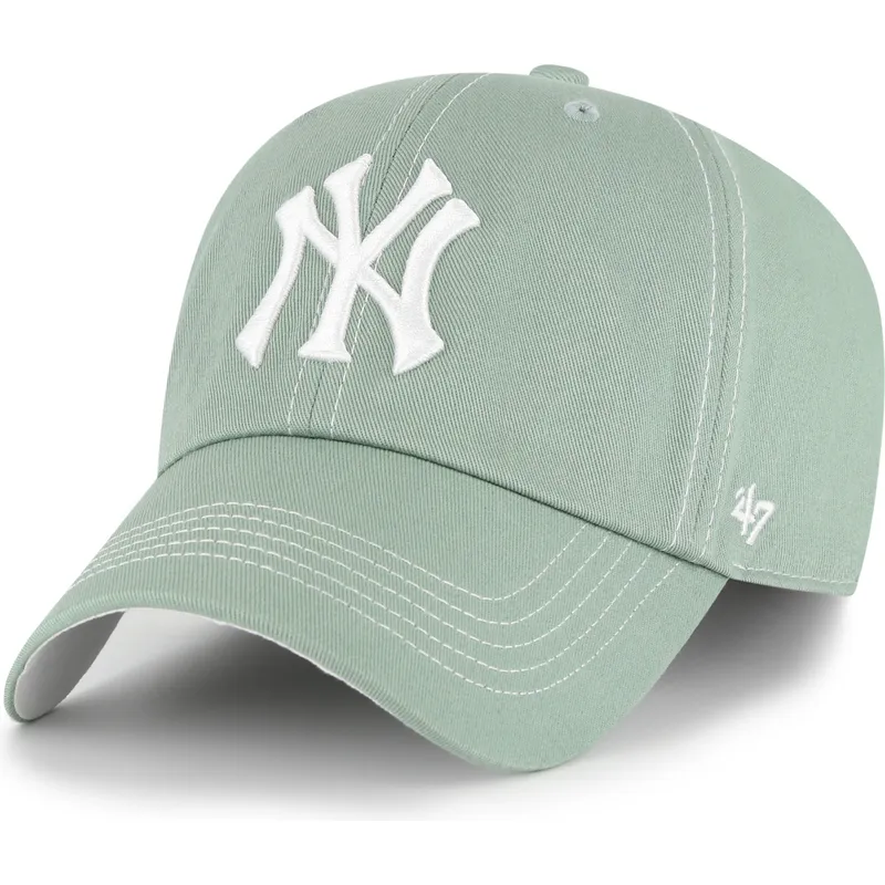 cap-kaareva-green-adjustable-strap-clean-up-contrast-stitch-new-york-yankees-mlb-47-brand cap-kaareva-green-adjustable-strap-clean-up-contrast-stitch-new-york-yankees-mlb-47-brand