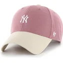 cap-kaareva-pink-adjustable-strap-mvp-base-runner-two-tone-legend-new-york-yankees-mlb-47-brand
