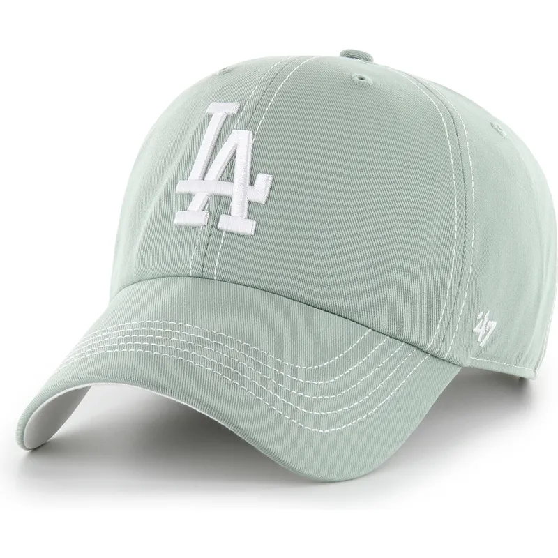 cap-kaareva-green-adjustable-strap-clean-up-contrast-stitch-los-angeles-dodgers-mlb-47-brand