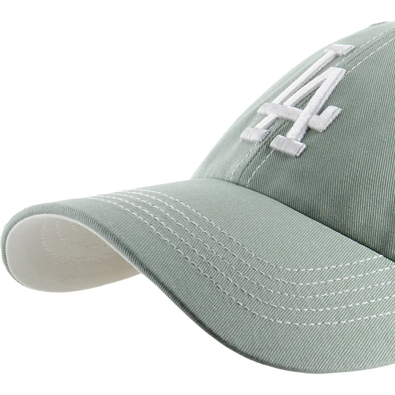 cap-kaareva-green-adjustable-strap-clean-up-contrast-stitch-los-angeles-dodgers-mlb-47-brand