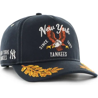 47 Brand Curved Brim Hitch Keepsake New York Yankees MLB Navy Blue Snapback Cap