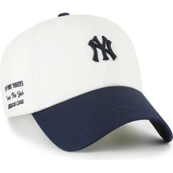 Cap kaareva beige adjustable strap Clean Up Contemporary Two Tone New York Yankees MLB 47 Brand