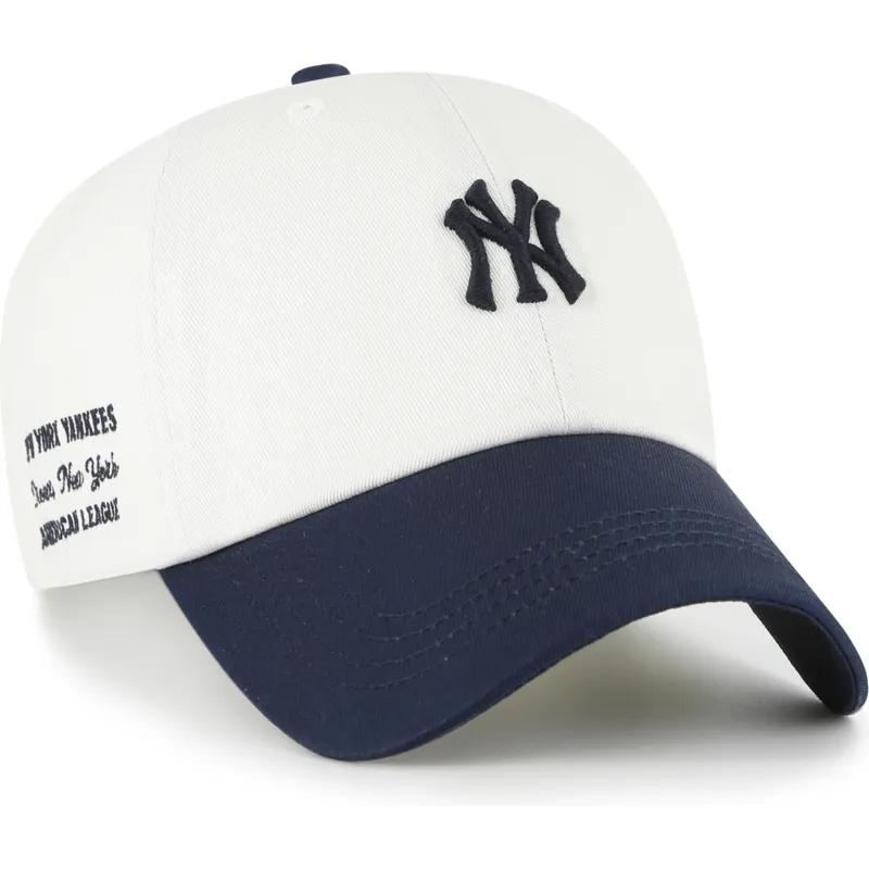 lippikset-kaareva-beige-saadettava-nauha-clean-up-contemporary-two-tone-new-york-yankees-mlb-47-brand
