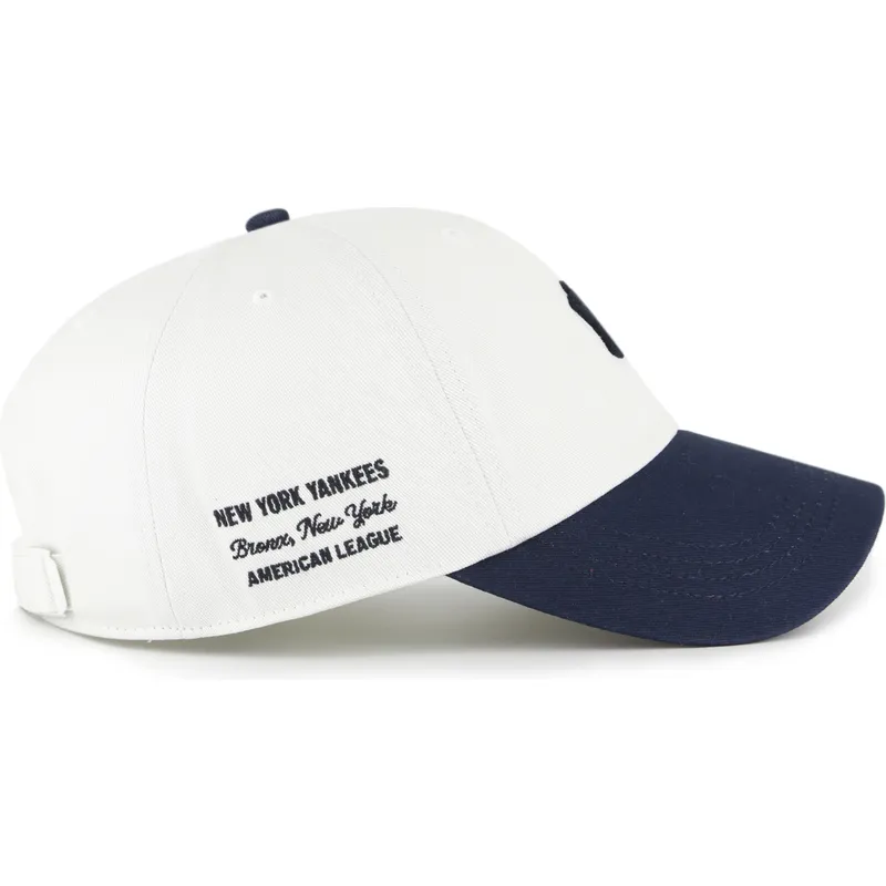 cap-kaareva-beige-adjustable-strap-clean-up-contemporary-two-tone-new-york-yankees-mlb-47-brand
