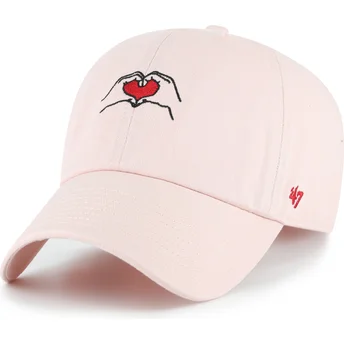 47 Brand Curved Brim Clean Up Love Base Runner Icon Pink Adjustable Cap
