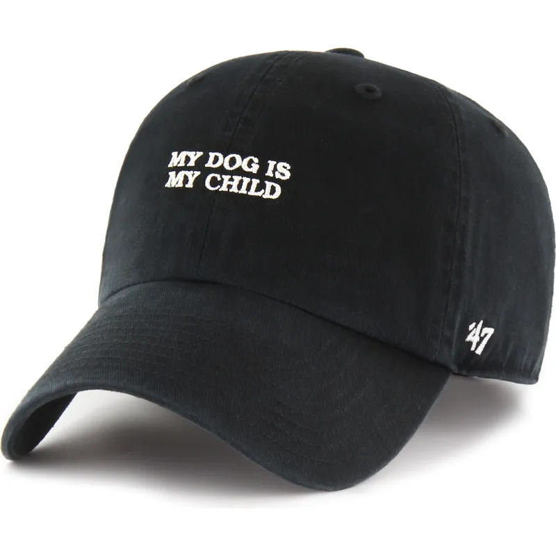 lippikset-kaareva-musta-saadettava-nauha-my-dog-is-my-child-phrase-clean-up-base-runner-icon-47-brand