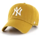 lippikset-kaareva-keltainen-saadettava-nauha-clean-up-flat-gold-new-york-yankees-mlb-47-brand