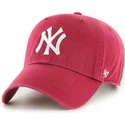 lippikset-kaareva-punainen-saadettava-nauha-clean-up-new-york-yankees-mlb-47-brand