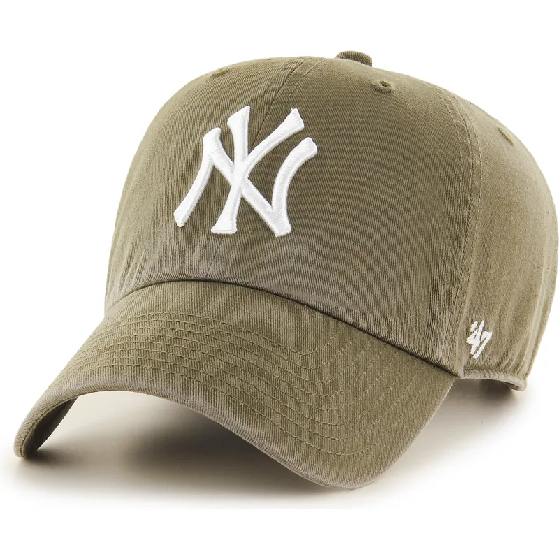 lippikset-kaareva-vihrea-saadettava-nauha-clean-up-sandalwood-new-york-yankees-mlb-47-brand