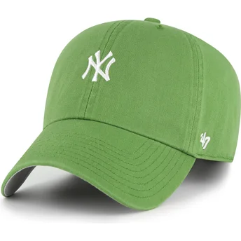 47 Brand Curved Brim Clean Up Base Runner Fatigue Green New York Yankees MLB Green Adjustable Cap