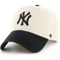 lippikset-kaareva-beige-saadettava-nauha-clean-up-two-tone-no-loop-label-new-york-yankees-mlb-47-brand