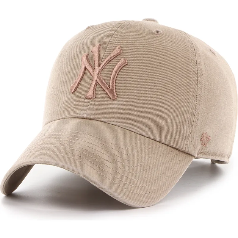 lippikset-kaareva-ruskea-saadettava-nauha-clean-up-no-loop-label-new-york-yankees-mlb-47-brand lippikset-kaareva-ruskea-saadettava-nauha-clean-up-no-loop-label-new-york-yankees-mlb-47-brand