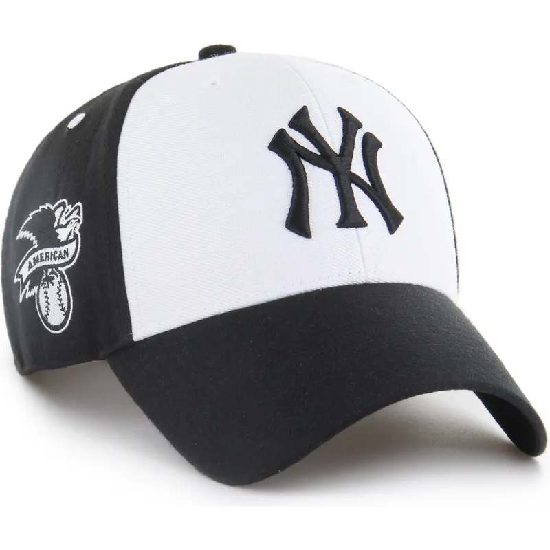 47-brand-curved-brim-mvp-replica-sure-shot-new-york-yankees-mlb-black-and-white-snapback-cap