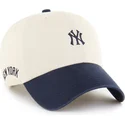 cap-kaareva-beige-adjustable-strap-clean-up-base-runner-sure-shot-two-tone-new-york-yankees-mlb-47-brand