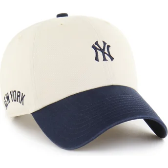 Cap kaareva beige adjustable strap Clean Up Base Runner Sure Shot Two Tone New York Yankees MLB 47 Brand