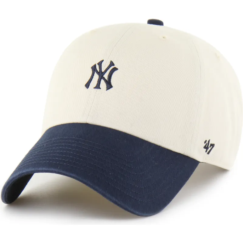 lippikset-kaareva-beige-saadettava-nauha-clean-up-base-runner-sure-shot-two-tone-new-york-yankees-mlb-47-brand lippikset-kaareva-beige-saadettava-nauha-clean-up-base-runner-sure-shot-two-tone-new-york-yankees-mlb-47-brand