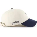 cap-kaareva-beige-adjustable-strap-clean-up-base-runner-sure-shot-two-tone-new-york-yankees-mlb-47-brand
