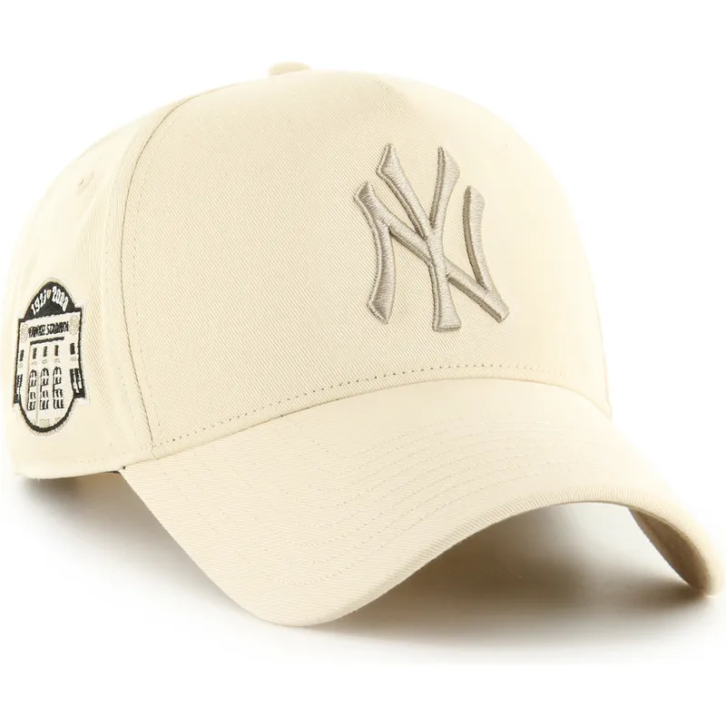 lippikset-kaareva-beige-snapback-mvp-dt-sure-shot-two-tone-cotton-new-york-yankees-mlb-47-brand
