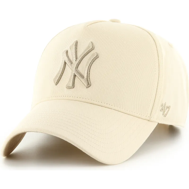lippikset-kaareva-beige-snapback-mvp-dt-sure-shot-two-tone-cotton-new-york-yankees-mlb-47-brand