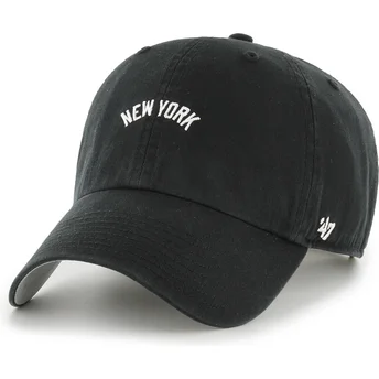Lippikset kaareva musta säädettävä nauha Clean Up Base Runner Script New York Yankees MLB 47 Brand