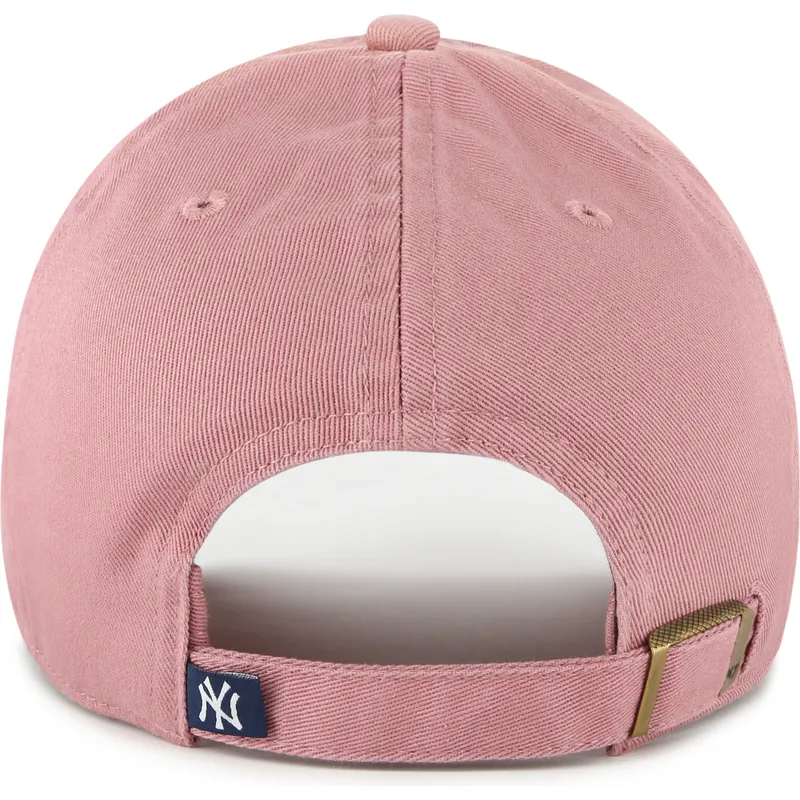 lippikset-kaareva-vaaleanpunainen-saadettava-nauha-clean-up-new-york-yankees-mlb-47-brand lippikset-kaareva-vaaleanpunainen-saadettava-nauha-clean-up-new-york-yankees-mlb-47-brand