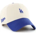 cap-kaareva-beige-adjustable-strap-clean-up-base-runner-sure-shot-two-tone-los-angeles-dodgers-mlb-47-brand