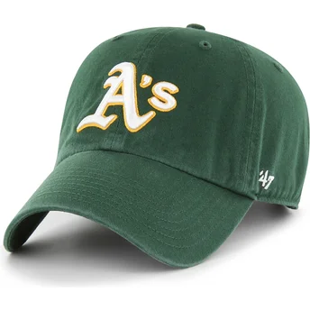 Lippikset kaareva vihreä säädettävä nauha Clean Up Oakland Athletics MLB 47 Brand