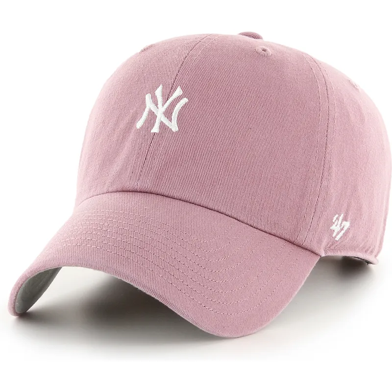 cap-kaareva-pink-adjustable-strap-clean-up-base-runner-mini-new-york-yankees-mlb-47-brand