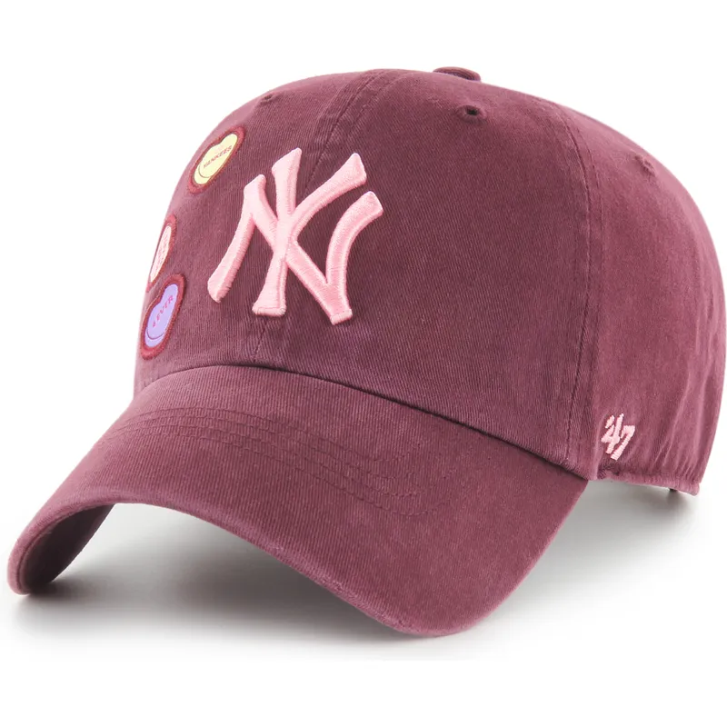 lippikset-kaareva-punainen-saadettava-nauha-clean-up-candy-heart-new-york-yankees-mlb-47-brand