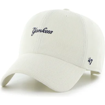 Cap kaareva beige adjustable strap Clean Up Mini Script Cord New York Yankees MLB 47 Brand