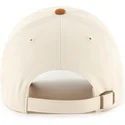 cap-kaareva-beige-adjustable-strap-marron-clean-up-mini-script-suede-visor-oakland-athletics-mlb-47-brand