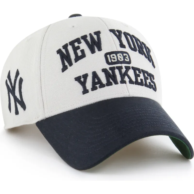 lippikset-kaareva-beige-saadettava-nauha-mvp-broke-line-new-york-yankees-mlb-47-brand